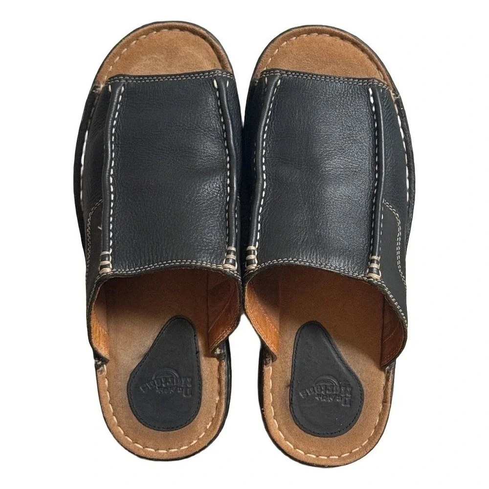 Rare Vintage Dr. Martens Black‎ Y2K 90's Grunge Slide Sandals  AirWair Gorpcore